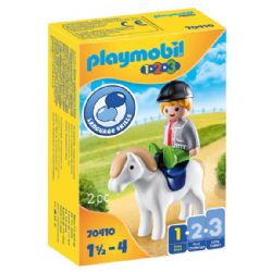 PLAYMOBIL 1-2-3 - GARÇON AVEC PONEY #70410